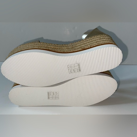 SEE BY CHLOE Lamb Glyn Platform Espadrille Size 10 Light Gold *NEW - Picture 6 of 12